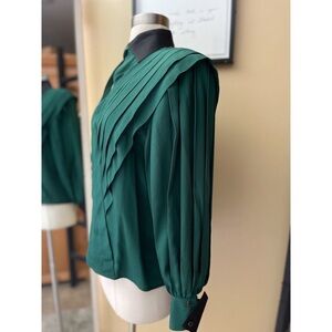 VINTAGE GIANFRANCO FERRE Pleated silk top sz42